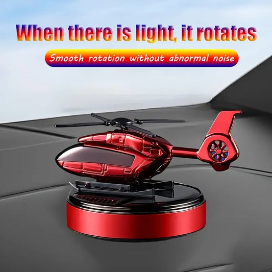 Solar-Powered Helicopter Car Air Freshener – Fun & Unique