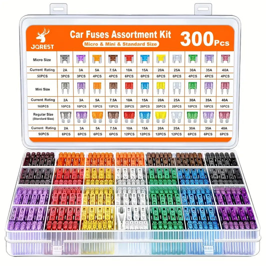 300PCS Car Fuse Kit – Automotive Assorted Fuses Set