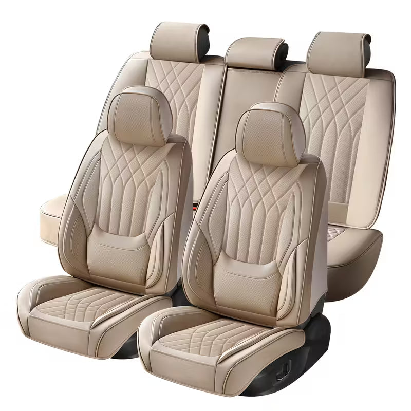 Premium PU Leather Car Seat Covers Full Set