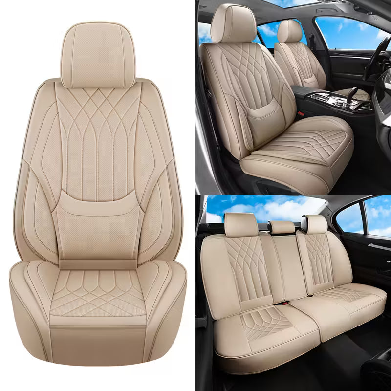 Premium PU Leather Car Seat Covers Full Set