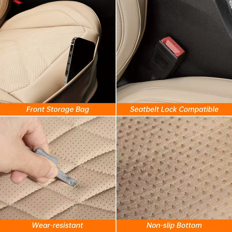 Premium PU Leather Car Seat Covers Full Set