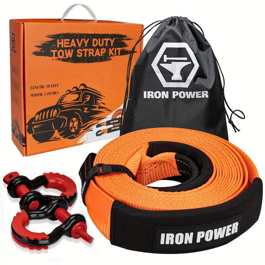 Heavy-Duty Tow Strap Set