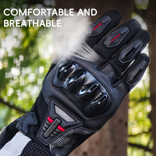 Motorcycle Handlebar Gloves with Touchscreen Protection
