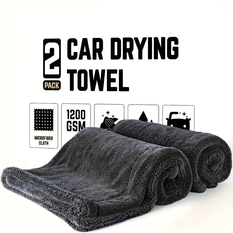 2-Pack Microfiber Car Towels