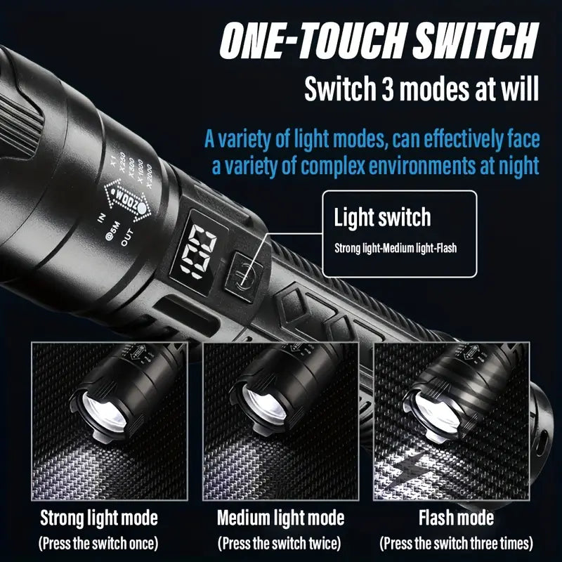 Set of 2 Rechargeable LED Flashlights