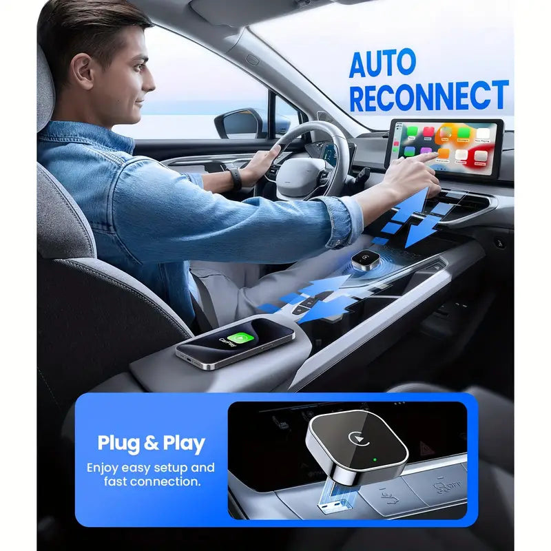 2-in-1 Wireless CarPlay & Android Auto Adapter