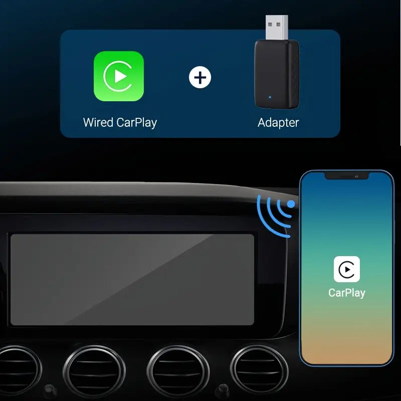 2-in-1 Wireless CarPlay & Android Auto Box with AI